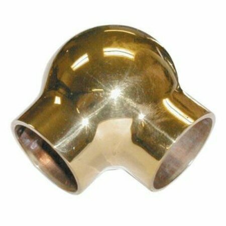 HDL HARDWARE Lavi 1-1/2 in. Polished Brass Ball Elbow 90 Degree 00-702-112